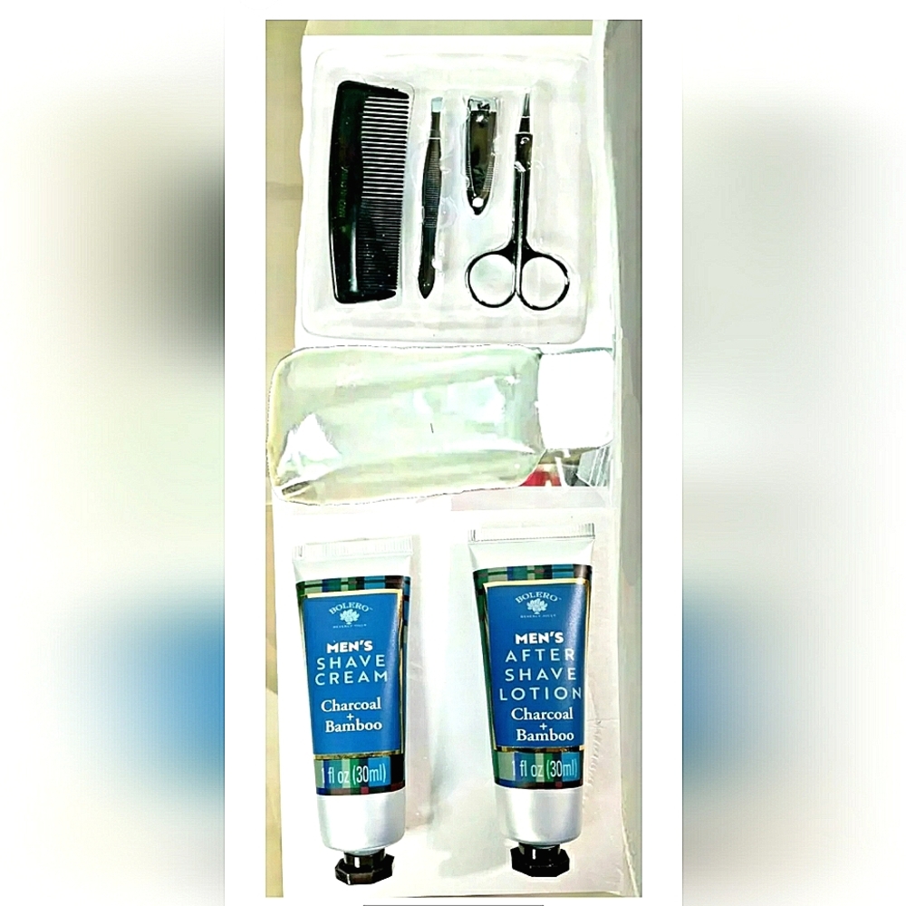 7 PC. Mens Grooming Beard Comb Box Kit! Shampoo, Shave Cream, After Shave, Comb+